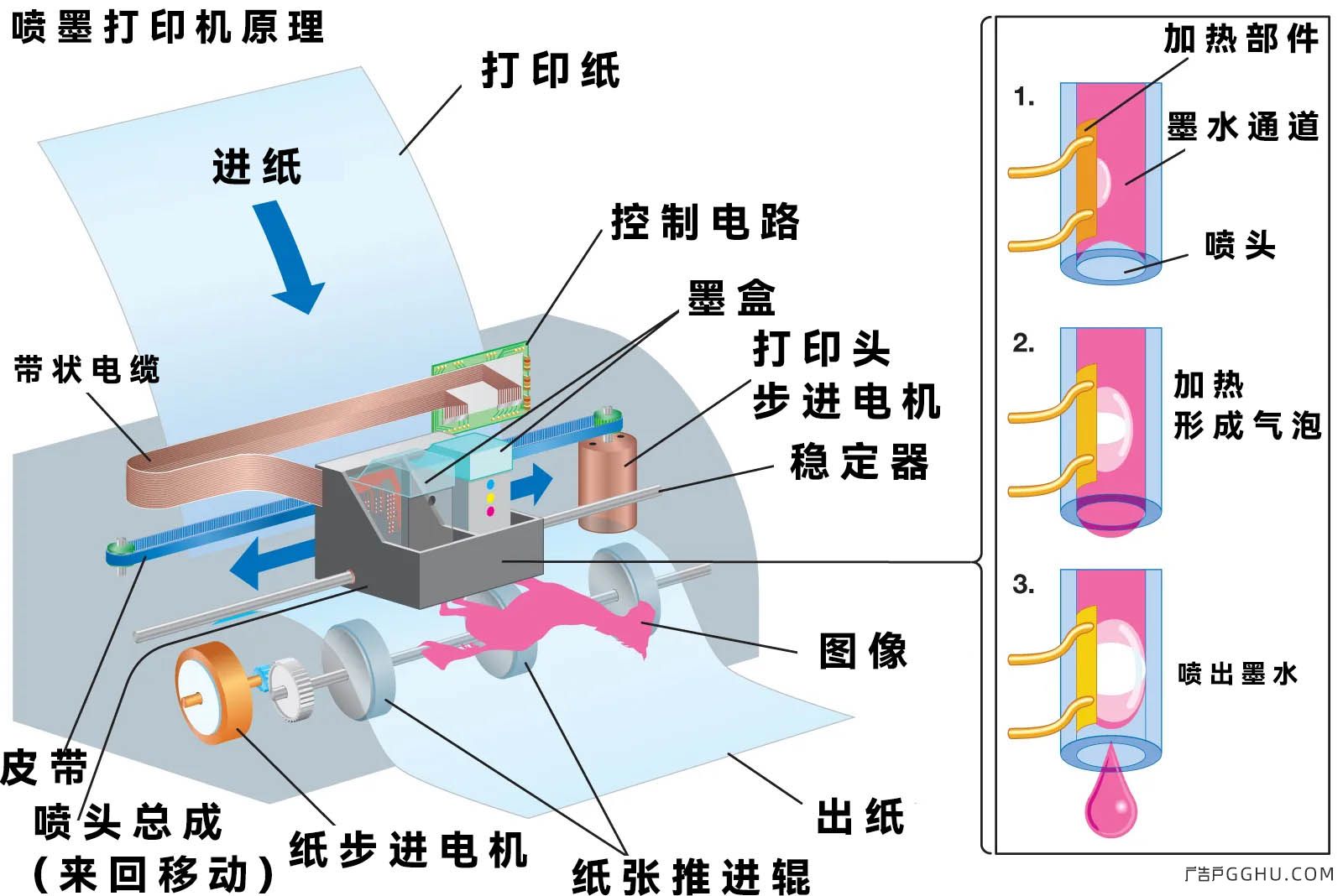 针式打印机内部结构图图片
